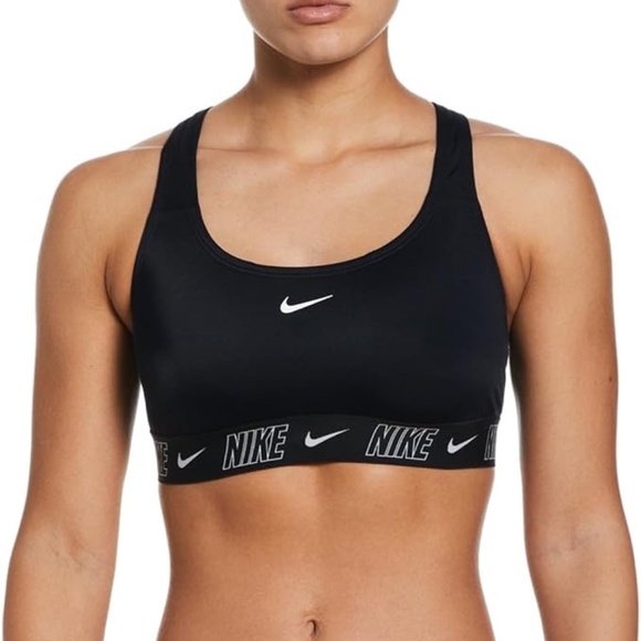 NWT Nike Swim Racerback Logo Banded Sports Bikini Top - Picture 1 of 9
